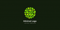 Circle Leafs Minimal Logo Template Screenshot 1